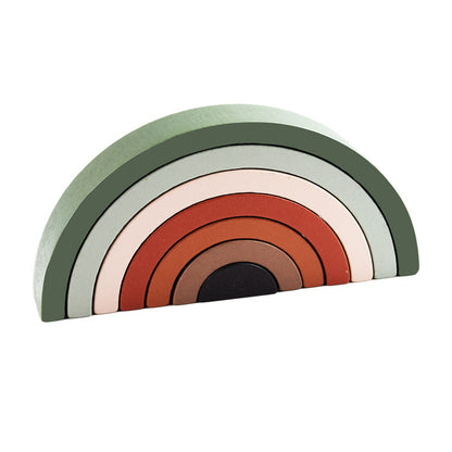 Colorful Rainbow Stacking Toy for Montessori Learning