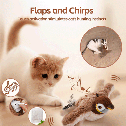 Engaging Plush Cat Playmate with Motion-Activated Sounds and Rechargeable Battery