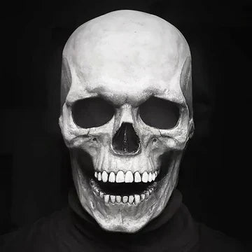 Lifelike Skull Mask with Movable Jaw for Halloween Fun