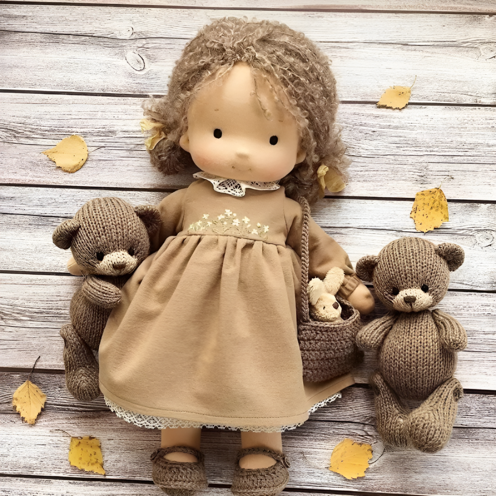 Cherished Companion Doll with Soft Cotton and Wool Fill