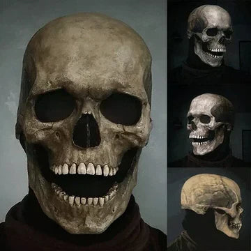 Lifelike Skull Mask with Movable Jaw for Halloween Fun