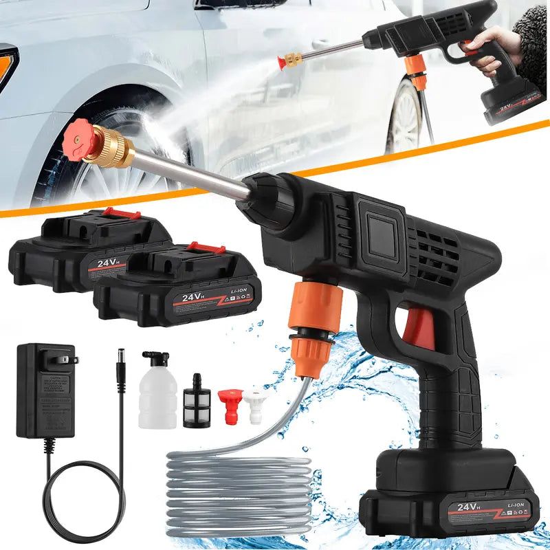 Portable High-Pressure Washer 380 PSI with Foam Dispensing and Dual Batteries