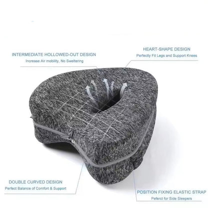 Ergonomic Leg Support Pillow with Adjustable Strap and Ventilated Design
