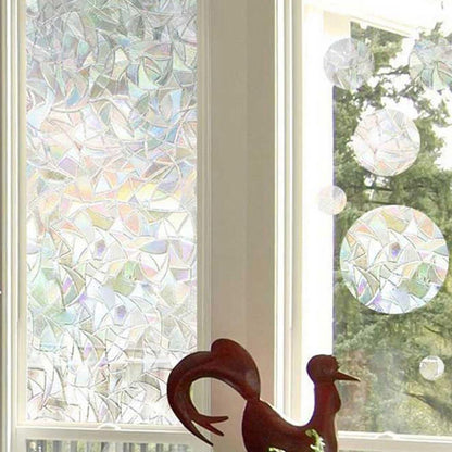 Prismatic Window Film for Sunlight and Privacy Protection