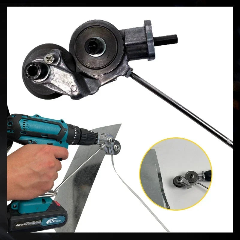 Precision Metal Cutter Attachment for Power Drills with Safety Shield