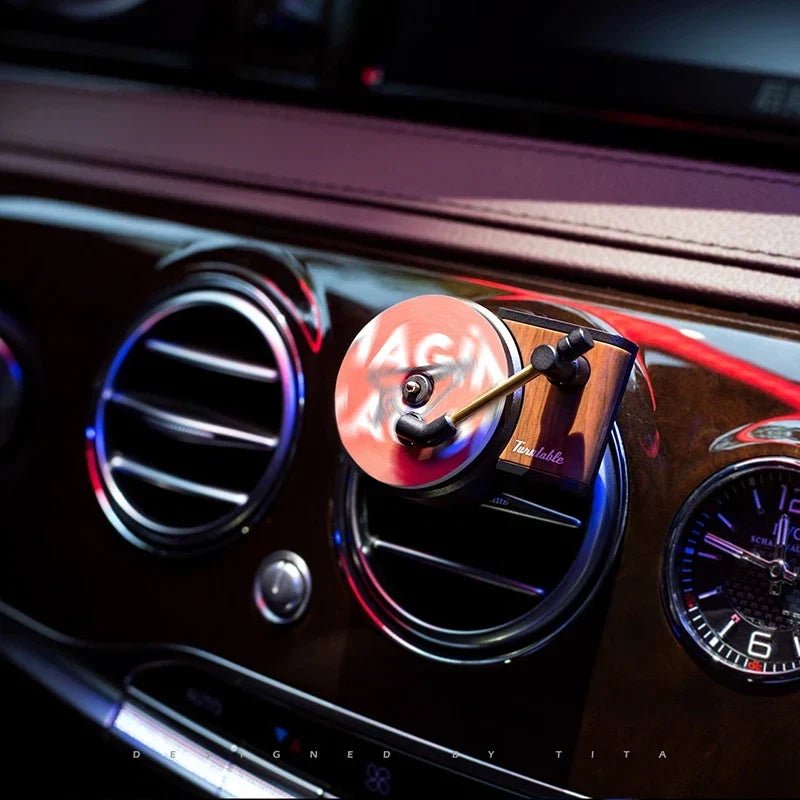 Retro Vinyl Phonograph Air Freshener for Car - Essential Oil Diffuser