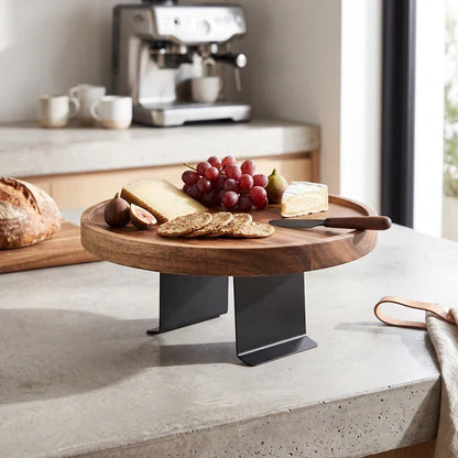 Compact Wooden Armrest Tray with Secure Clip Design