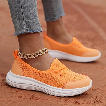 Mesh Walking Shoes for Women with Soft Sole and Triple Arch Support