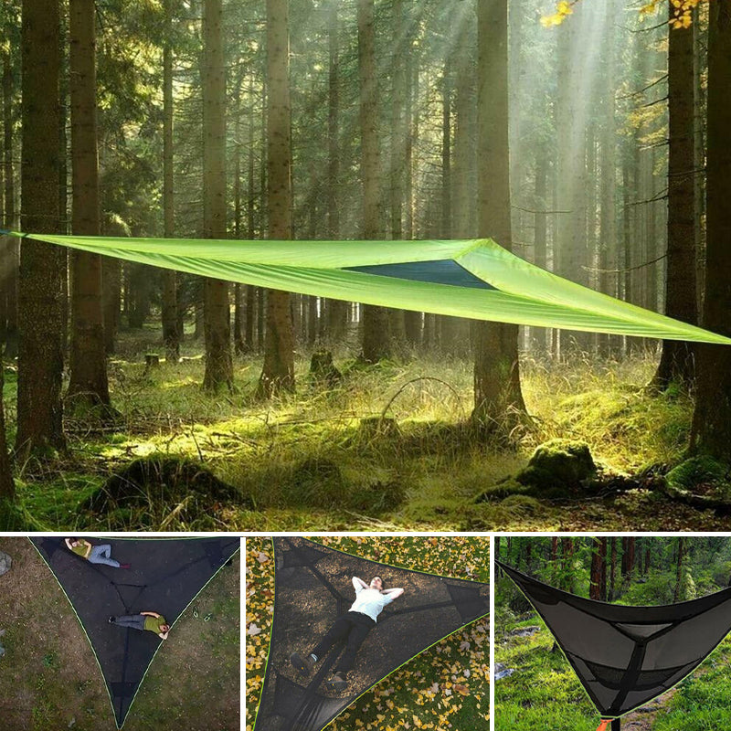 Tri-Anchor Hammock for Ultimate Comfort in Any Terrain