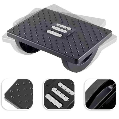 Ergonomic Footrest for Office Chair - Rocking Design with Massage Rollers
