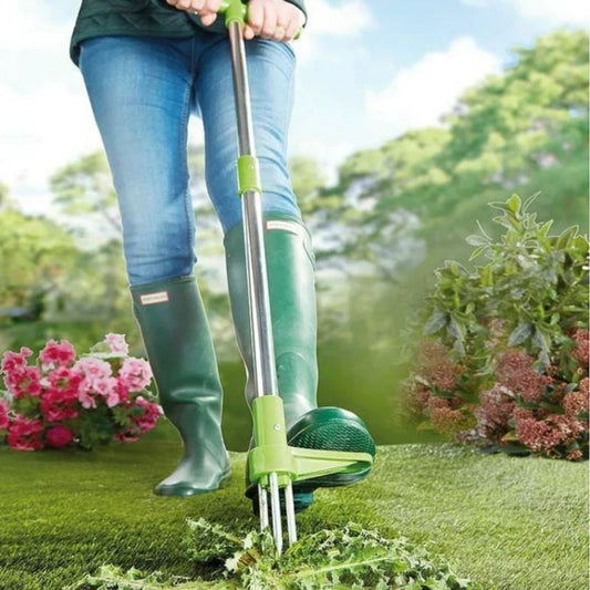 36 Inch Handle Weed Remover with Three-Pronged Claw and Spring Action