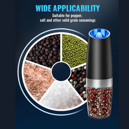 Gravity Sensor Electric Pepper Mill with Adjustable Coarseness and LED Light
