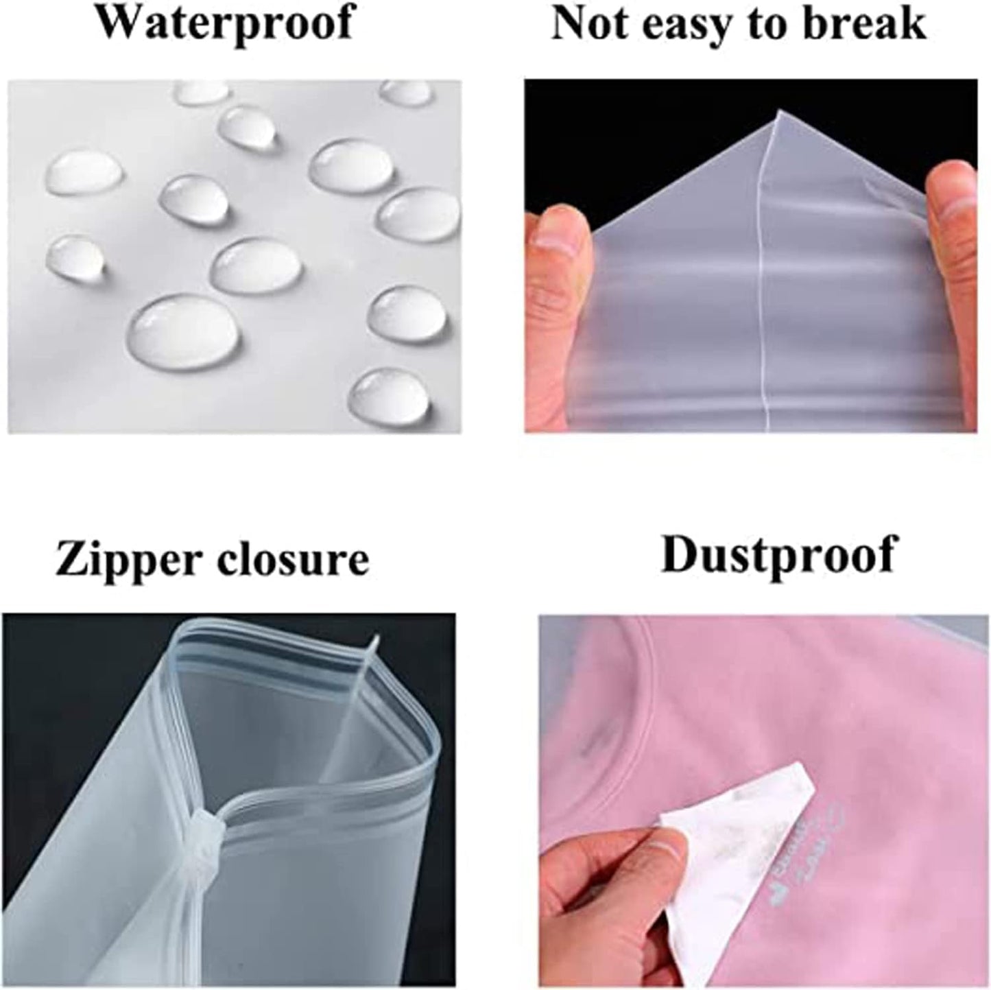 Clarity Storage Pouches with Easy-Open Zipper, 20-Pack