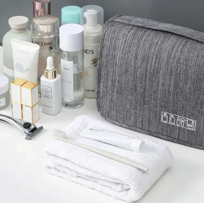 Travel Smart: Men's Multi-Pocket Hanging Toiletry Organizer