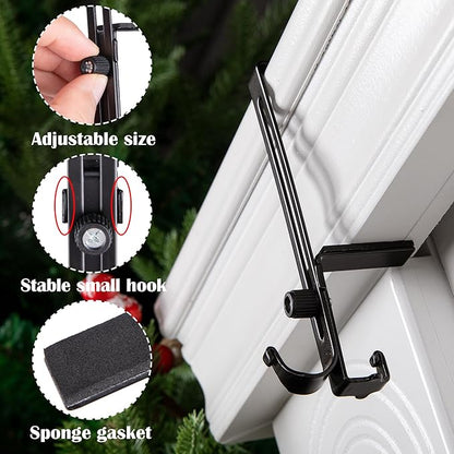 Elegant Mantel Hanger with Adjustable Dual Hooks for Easy Display