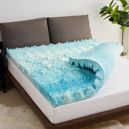 ChillRest Memory Foam Mattress Topper with Cooling Cover
