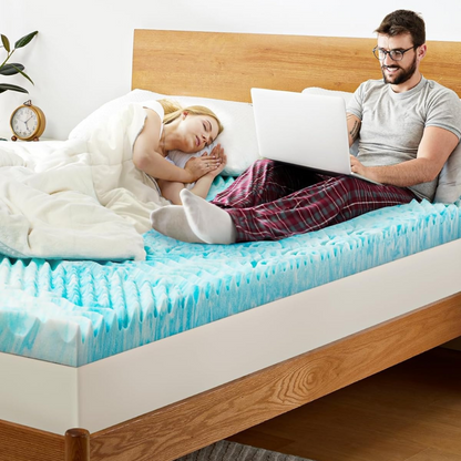 ChillRest Memory Foam Mattress Topper with Cooling Cover