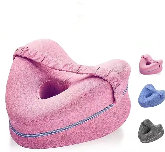 Ergonomic Leg Support Pillow with Adjustable Strap and Ventilated Design