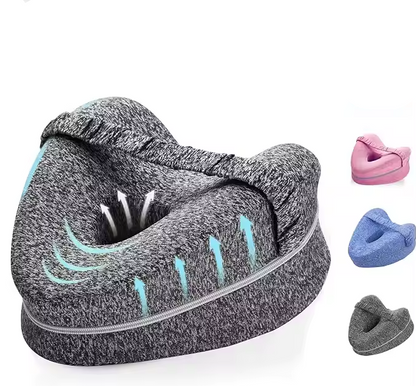 Ergonomic Leg Support Pillow with Adjustable Strap and Ventilated Design