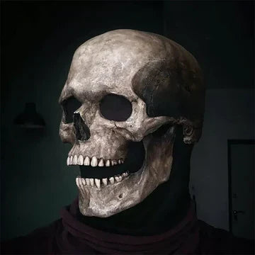 Lifelike Skull Mask with Movable Jaw for Halloween Fun