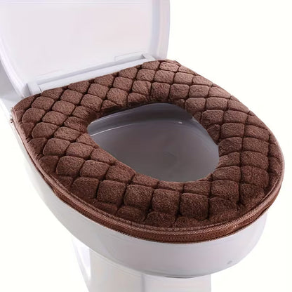 Waterproof Toilet Seat Cover with Soft Cushioned Fabric – Machine Washable