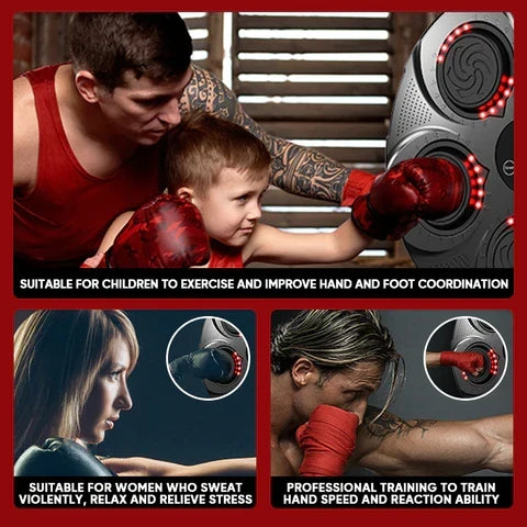 Bluetooth Punching Trainer with Adjustable Speed, Wall-Mounted Music Box