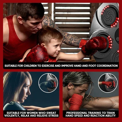 Bluetooth Punching Trainer with Adjustable Speed, Wall-Mounted Music Box
