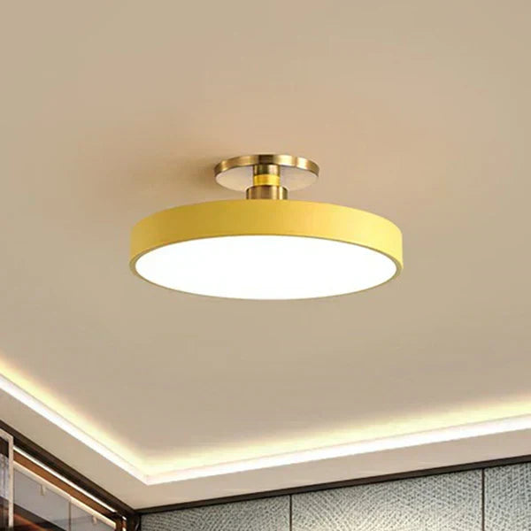 Round Flush Mount Ceiling Light with Minimalist Design