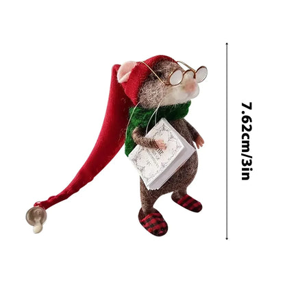 Charming Handmade Mouse Craft Kit for Festive Decor