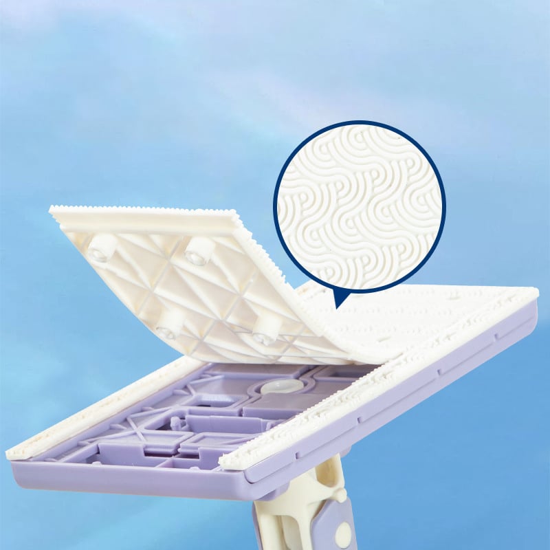 Effortless Mop with Automatic Cloth Change and Flexible Head