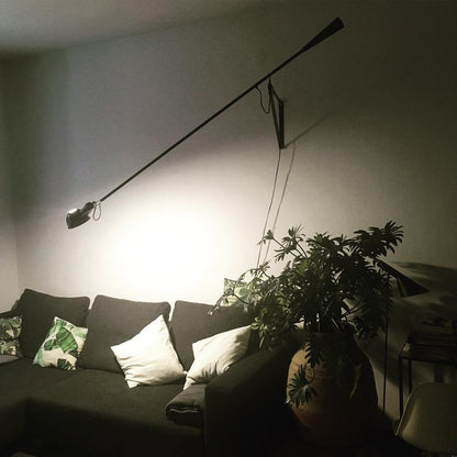 Versatile Wall-Mounted Lamp with Flexible Arm and Weight Balance