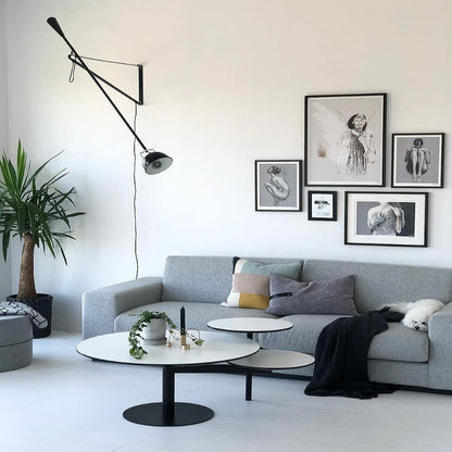 Versatile Wall-Mounted Lamp with Flexible Arm and Weight Balance