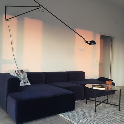 Versatile Wall-Mounted Lamp with Flexible Arm and Weight Balance