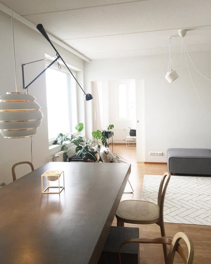 Versatile Wall-Mounted Lamp with Flexible Arm and Weight Balance