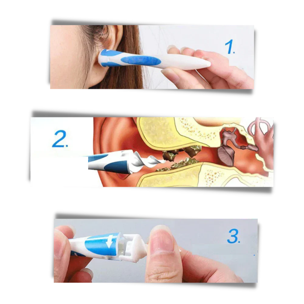 Silicone Ear Cleaning Tool with 16 Replaceable Tips
