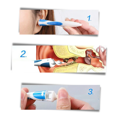 Silicone Ear Cleaning Tool with 16 Replaceable Tips