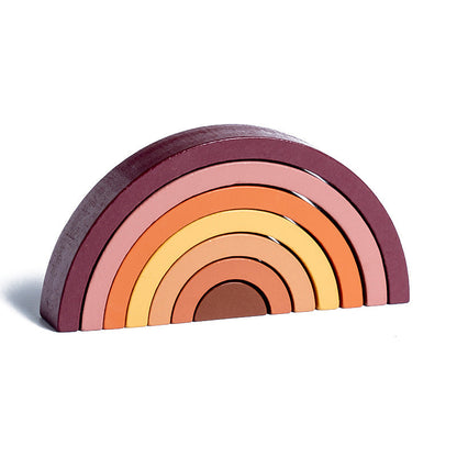Colorful Rainbow Stacking Toy for Montessori Learning