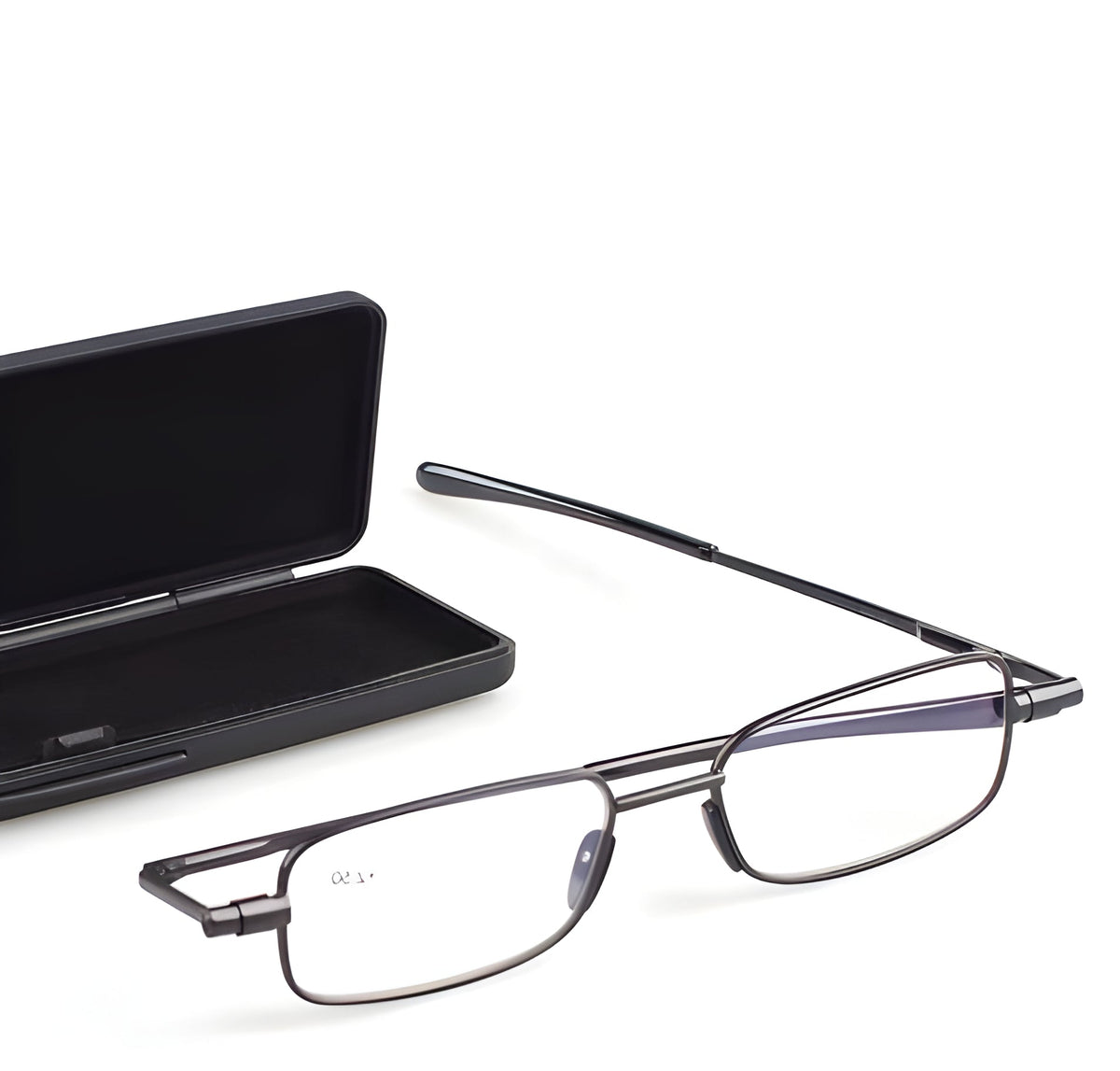 Compact Folding Reading Glasses with Durable Stainless Steel Frame
