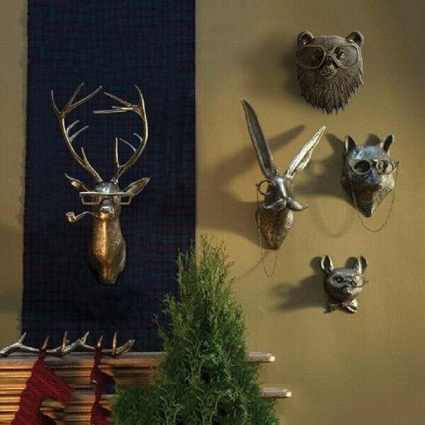 Whimsical Animal Head Wall Art for Vibrant Interiors