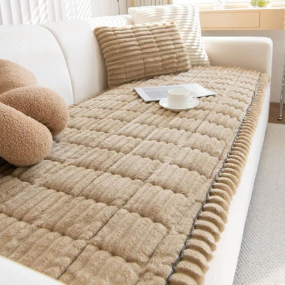 Protective Sofa Shield with Non-Slip Backing & Washable Fabric