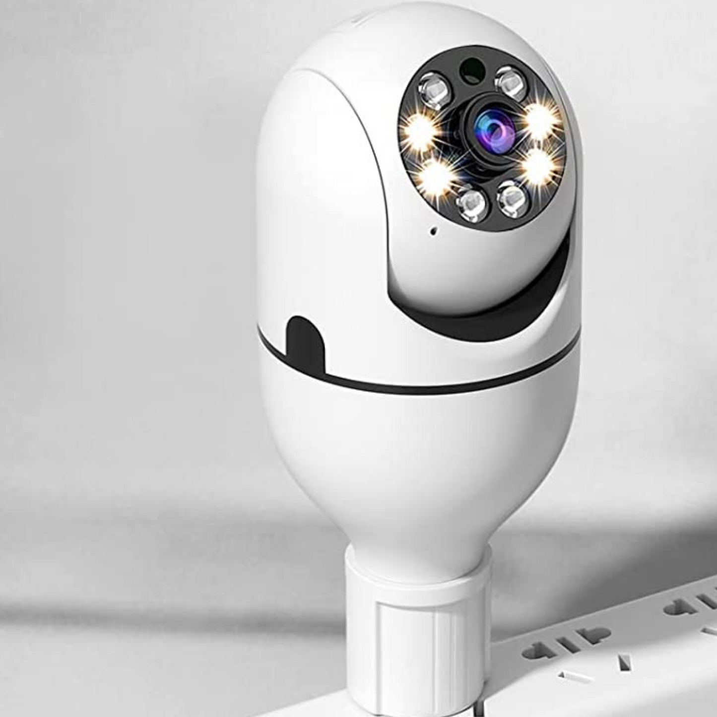 HD WiFi Security Camera Light Bulb with 355° Pan, Night Vision & Audio
