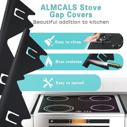 Adjustable Stove Gap Shield with Silicone Ends for Custom Fit