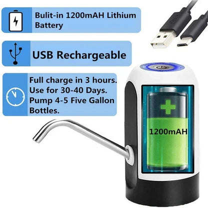 Effortless Water Dispenser with Touch Control - USB Rechargeable