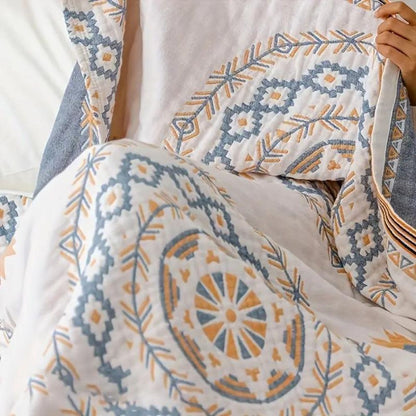 Throw Blanket with Mandala Design