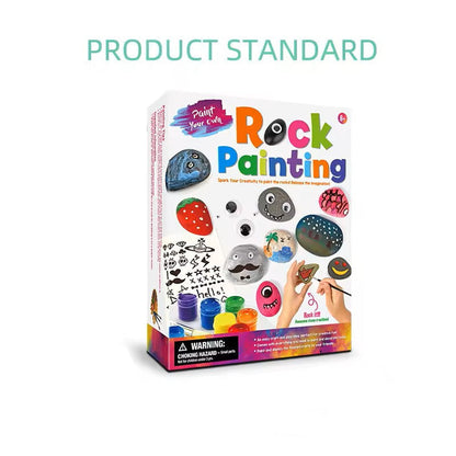 Creative Rock Art Kit with Smooth Stones and Vibrant Paints for Ages 4-12