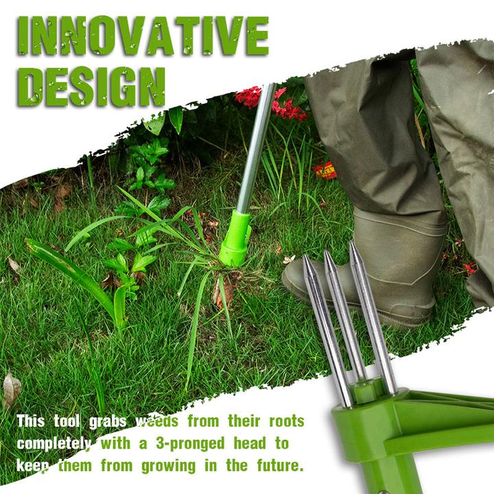 Ergonomic Weed Extractor with Steel Claw Mechanism, 50cm Handle