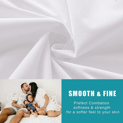 Standard Pillow Protector with Waterproof Zipper, 19.6 x 27.5 Inches, Washable