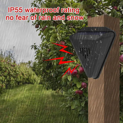 Solar-Powered Avian Deterrent with 13 Realistic Sounds