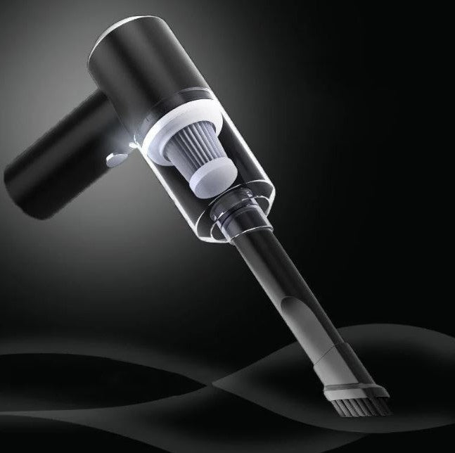 Compact Cordless Vacuum Cleaner with Dual Attachments and LED Light