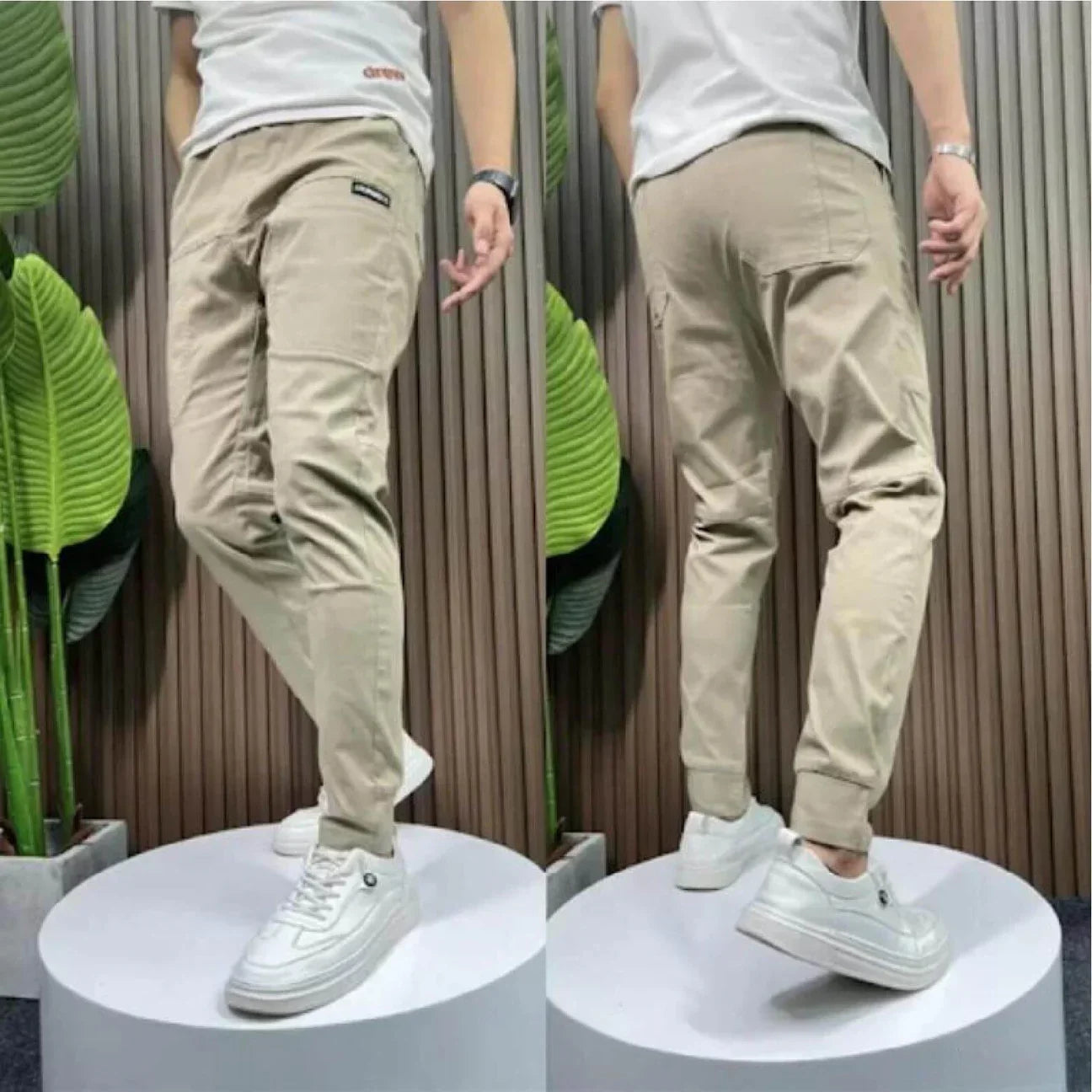 Flexible Fit Cargo Jeans with Six Functional Pockets